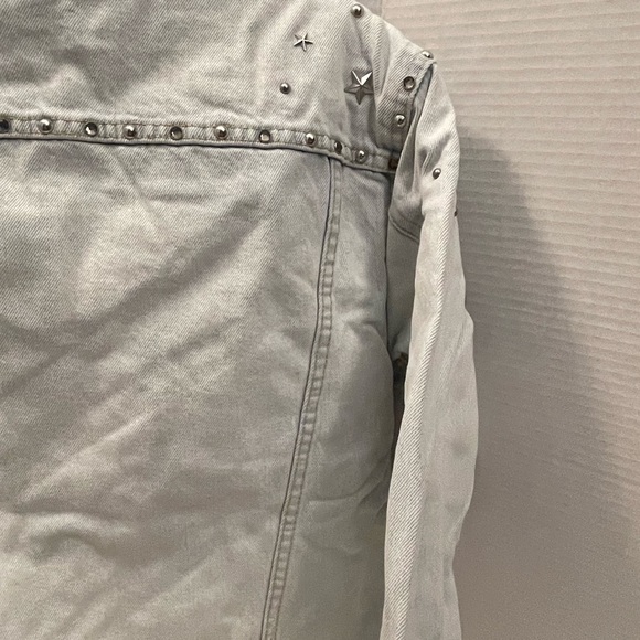 Ex-boyfriend Trucker Jacket Sherpa Lining Star Studded - Picture 12 of 16
